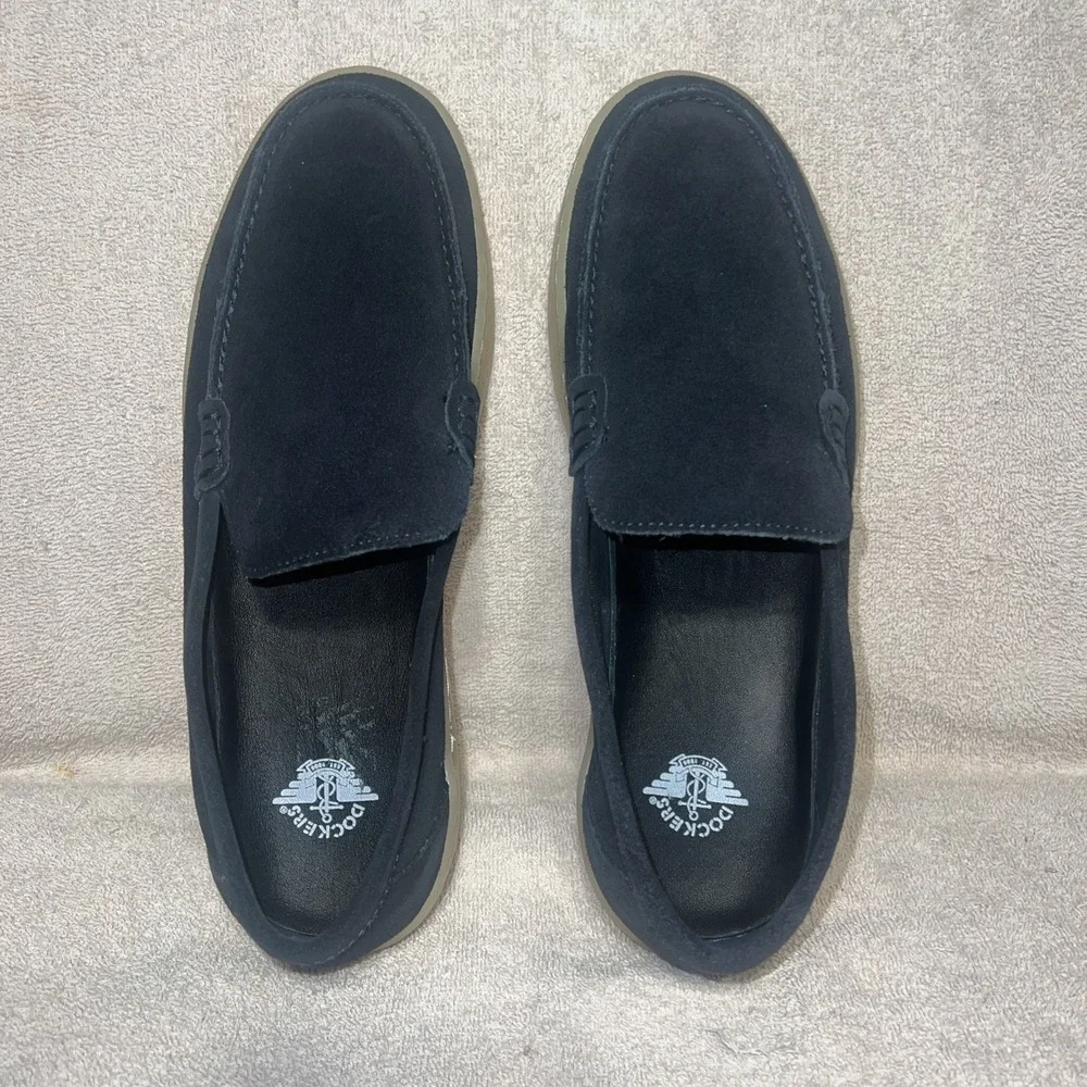 Men's Loafer Dockers Varian Leather Blue Slip On Size 9M Mens